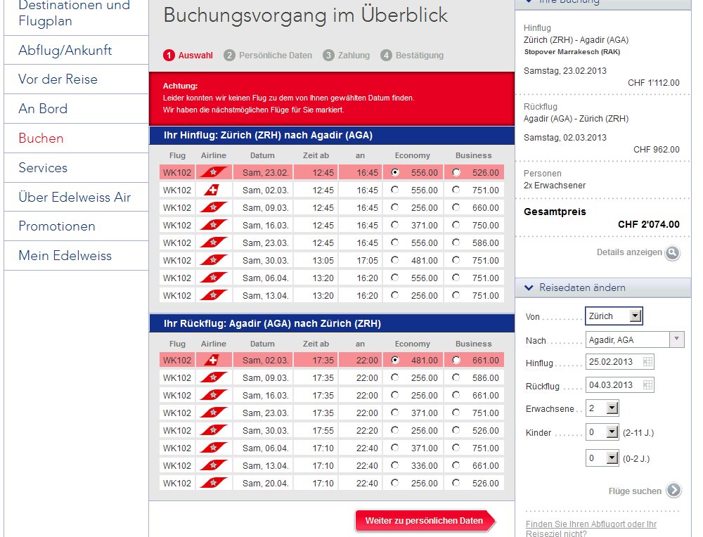 Buchen von Flügen und Sitzplatzreservation leicht gemacht. Internet Booking Engine mit nahtloser Integration in bestehende Website. - 1