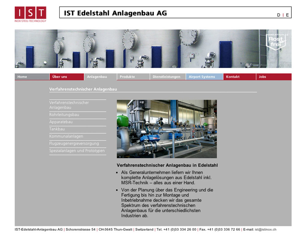 IST Edelstahl Anlagenbau AG mit einem frischen und einheitlichen Kommunikationsauftritt - 1