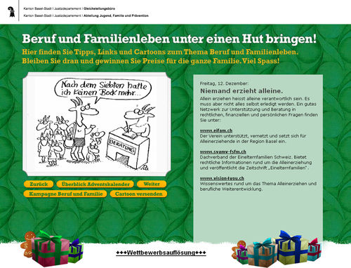 Adventskalender beruf-familie.ch