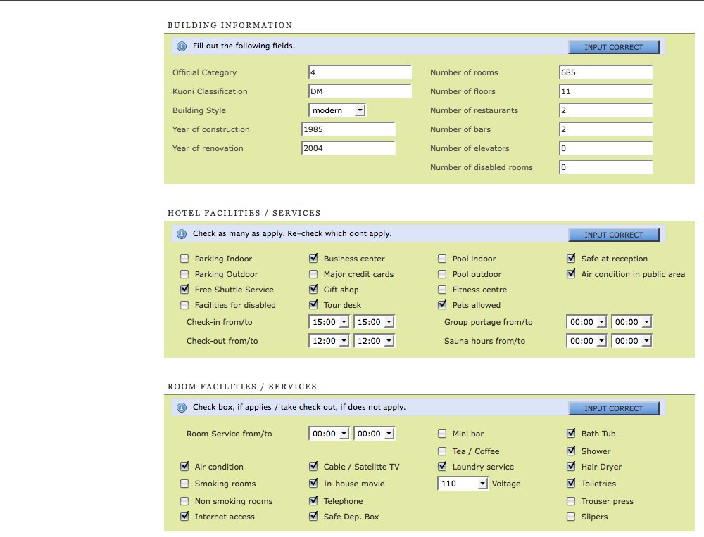 B2B Hotel Informationen und Bilder in allen Web-Portals aktuell halten mittels Hotel Aktualisierungs Workflow zwischen Kuoni und den Hoteliers. - 4