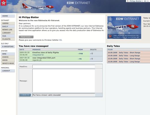 Extranet Edelweiss Air