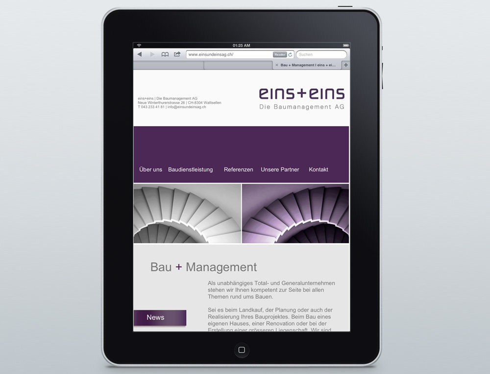 Responsive Website eines Generalunternehmers, basierend auf unserem Content Management System RIO CMS. - 4