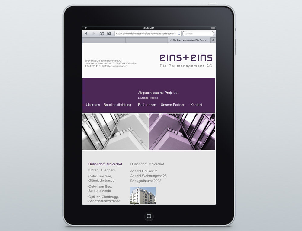 Responsive Website eines Generalunternehmers, basierend auf unserem Content Management System RIO CMS. - 5