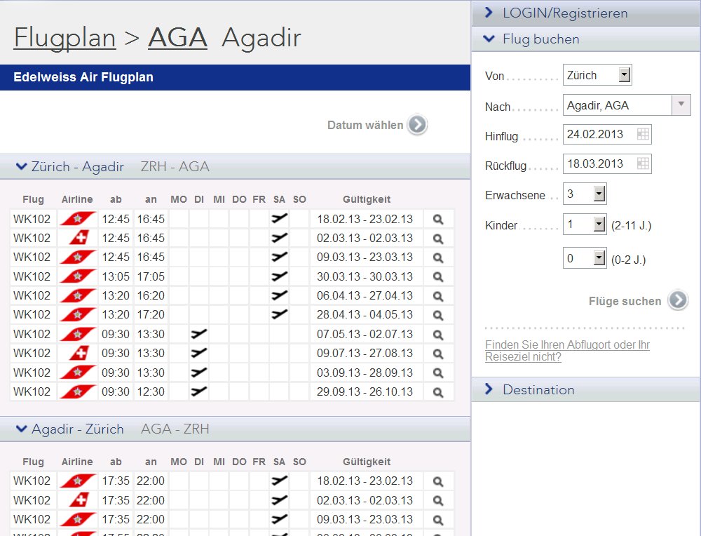 Redesign des bestehenden Webauftritts von Edelweiss Air. Erstmalige Integration einer eigenen Buchungsengine für den Ticketverkauf und die Sitzplatzreservation. Diverse Anbindungen  an Drittsysteme und Datenbanken. - 2