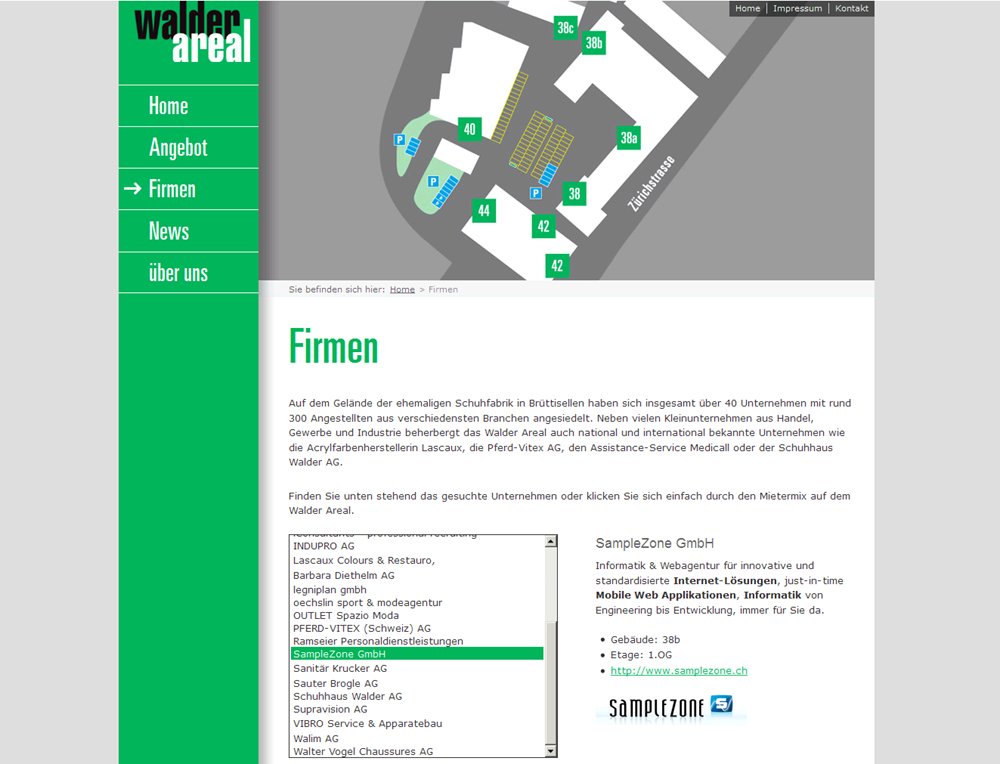 Das Walderareal erhält eine Neugestaltung der Signalisation sowie ein dazu passender Webauftritt. Basierend auf einem Content Management System. - 1