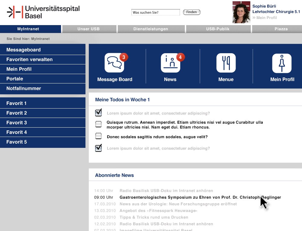 Requirement Engineering für Universitätsspital Basel zur Ausschreibung eines Multisite Content Management Systems zur Ablösung von 70 einzelnen Websites. - 1